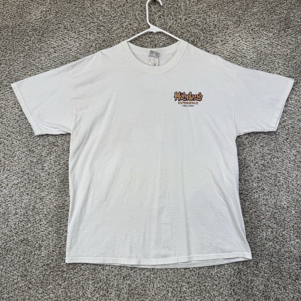 Vintage Holy Land Experience Shirt Mens XL White Orlando Graphic Tee Hanes Beefy - Picture 9 of 16